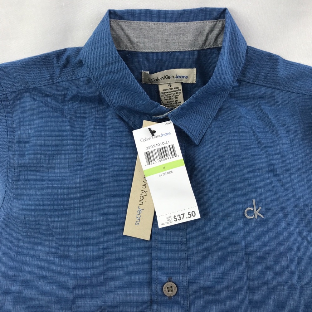 NWT Calvin Klein Toddler size 4 Button Up - Picture 2 of 7